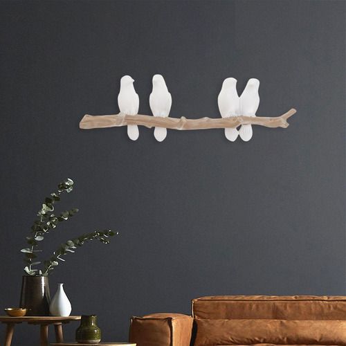 Wall-mount Resin Clothes Cap Hanger Birds Hook Home