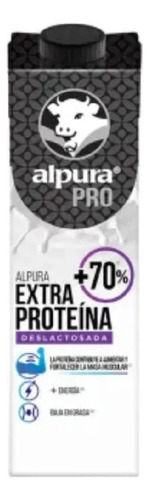 Leche Alpura Pro Extra Proteina Deslactosada 12 Pzas De 1 L