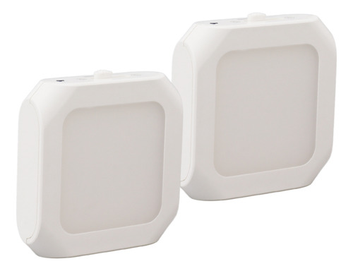 Sensor Led Nocturno Enchufable, 2 Unidades, Regulable Automá