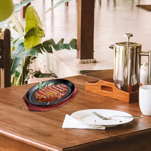 Plancha Para Freír Carne, Sartén Teppanyaki De 10 Pulgadas