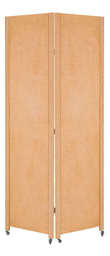 Kit 2 Biombo Liso Separador Folha Painel Divisória Com Rodinha Jt Home