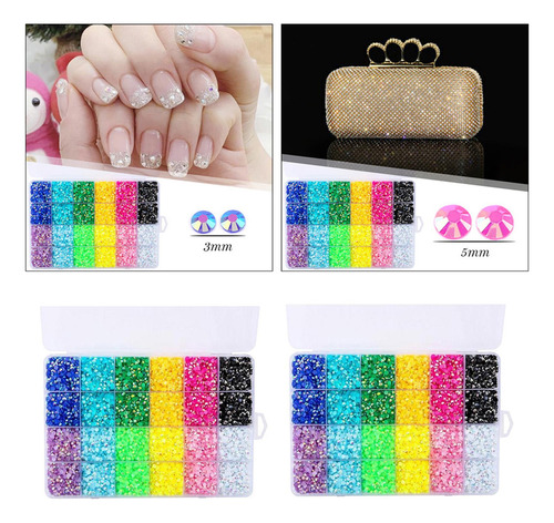 2 Cajas De Diamantes De Imitación Para Planchar Con Reverso