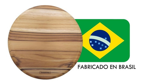 Tabla De Madera Tramontina Organic 26x1,8cm Bandeja Circular