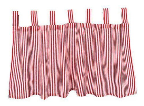2 X 52x18 Pulgadas Ventana Roja Cenefa Cortina Corta