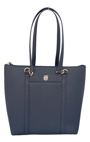 Tommy Hilfiger Bolsa De Mujer Tote Grande Liso Azul