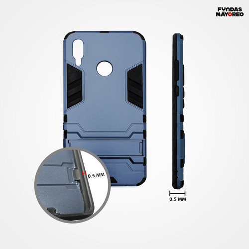 Funda Iron Para Huawei Honor 10 Lite Case Antishock Con Mica Gris Espacial