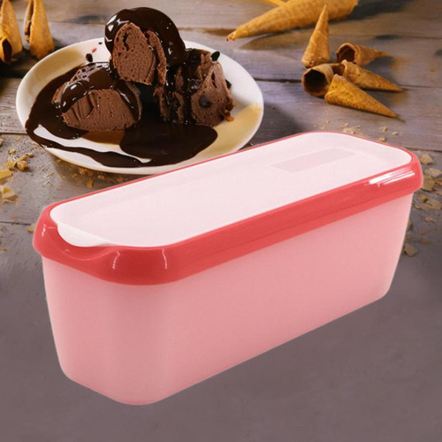Contenedor For Helado, For Helado, Elegante Y Rosado Rojo