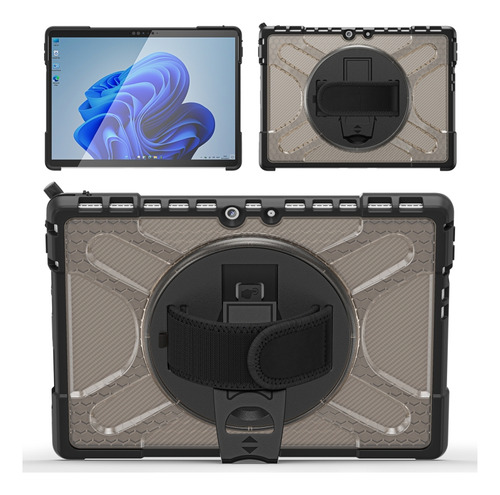 Funda Negra De Tpu + Pc Para Microsoft Surface Pro 8