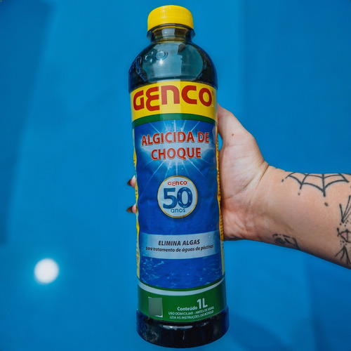 Kit 3 Algicida Choque Genco Tratamento Piscina Elimina Algas