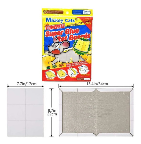 Imagen 3 de 8 de Trampa Para Ratón Adhesiva Mickey Cats - Original - Set 5 U.