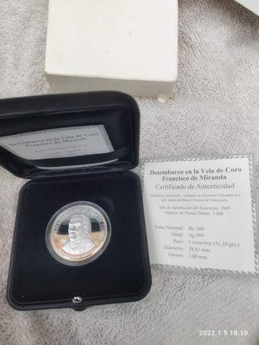 Moneda 200 Bolívares Bicentenario Del 19 De Abril 1810 Plata