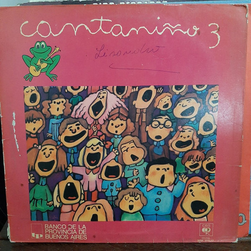 Vinilo Cantaniño 3 Coro Sapito De Oro Zzz If1