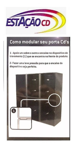 Porta Cd´s Modular Newness Capacidade Para 45 Cd´s