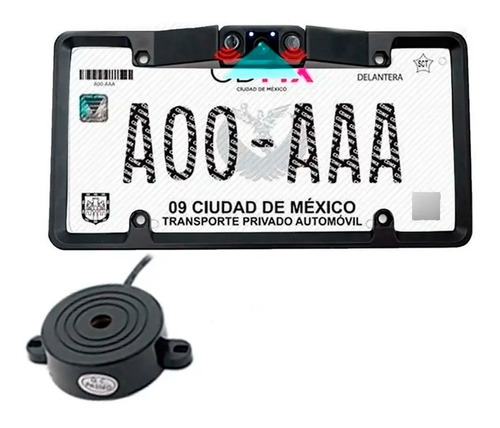 Camara Con Doble Sensor De Reversa En Portaplaca Beep Beep