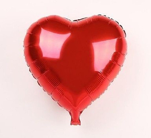 10 Globos Metalizados Corazones Rojo De 12 Cm 5