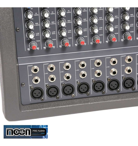 Imagen 2 de 5 de Consola Potenciada Mixer Moon M6612 12 Canales 300w Eq-nueva