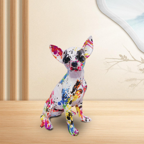 Adorno De Perro Con Estatua De Chihuahua De Estilo C