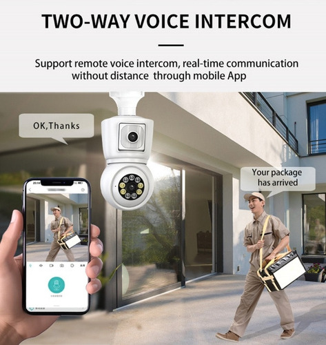 Câmera Wifi Para Bebês/casa Icsee 2mp Com Lente Dupla