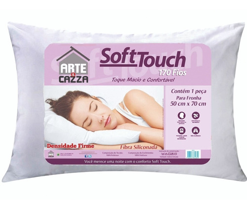 Travesseiro Soft Touch Toque Macio- Fibra Siliconada 