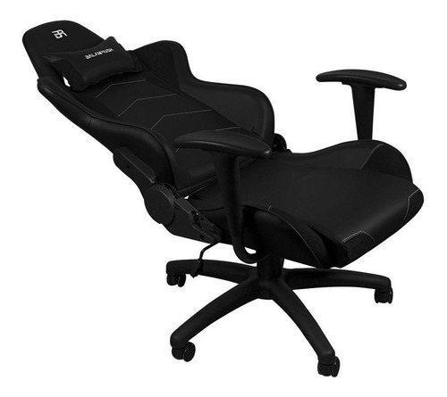 Imagen 4 de 5 de Silla de escritorio Balam Rush Thunder Rush gamer ergonómica negra con tapizado de poliuretano