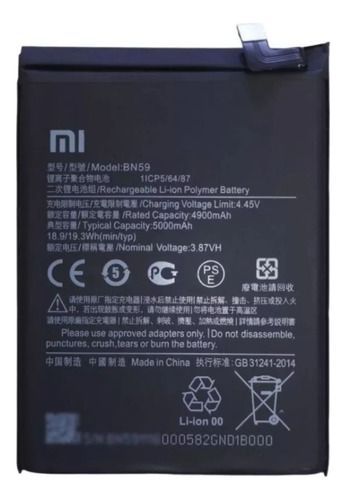 Batería Compatible Para Xiaomi Redmi Note 10s Bn59 Factura