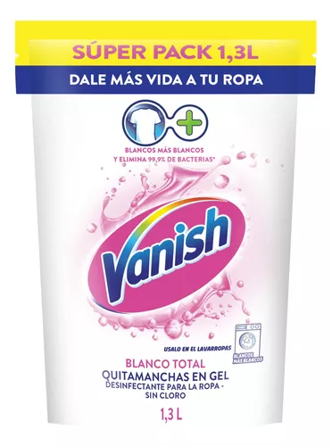 Quitamanchas en Gel Vanish Color Súper Ahorro 1800ml + 800ml Paquete 2uds