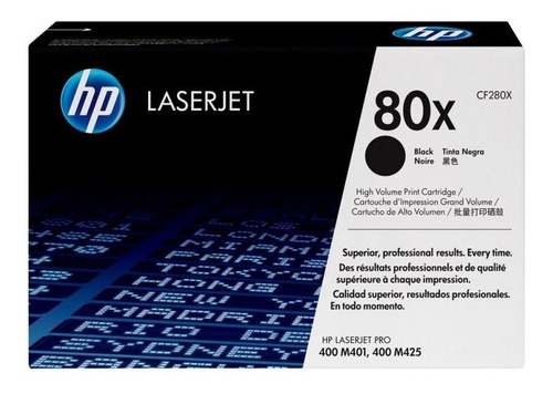 Toner Hp Cf280x 80x Negro Pro 400 M401 M425 Original 