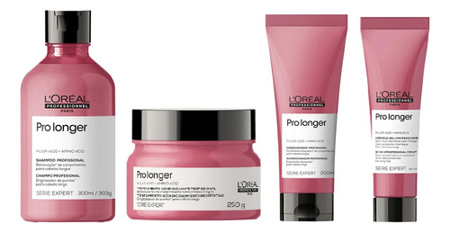 Loreal Pro Longer Shampoo + Condicionador + Mascara + Creme