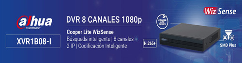 Dvr Dahua 2mp 8 Canales + 2 Ip Detector Vehículos Humanos