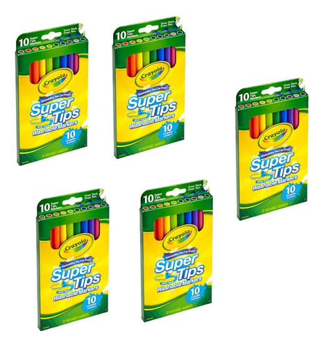 Marcadores Crayola: Caja X 50 Delgados Lavables