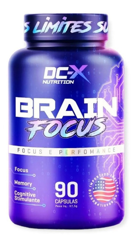 Brain Focus Nootrópico 90 Caps Dc-x Nutrition Sabor Sem Sabor