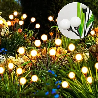 Solar Garden Firefly Lights, New Upgraded Design 16 Led...