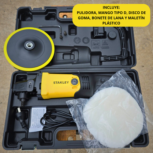 Pulidora Stanley Sp137k 1300w C/velocidad Variable Y Maletín