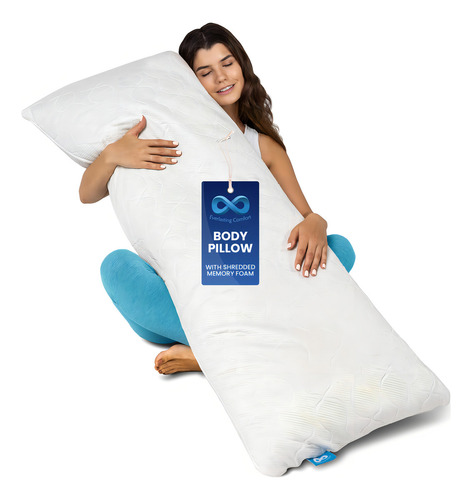 Everlasting Comfort Almohada De Cuerpo Completo De Esv. Color Blanco
