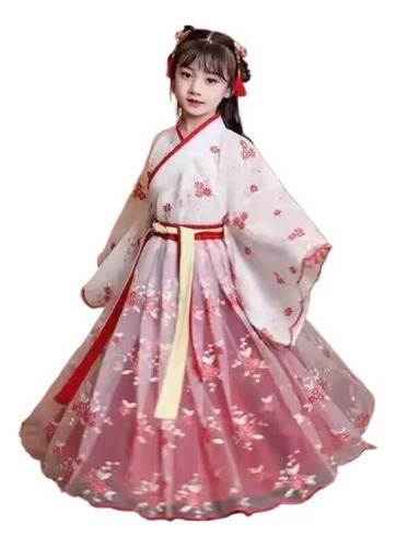 Lindo Vestido Hanfu De Niñas Japonesas Y Coreanas Para Niños