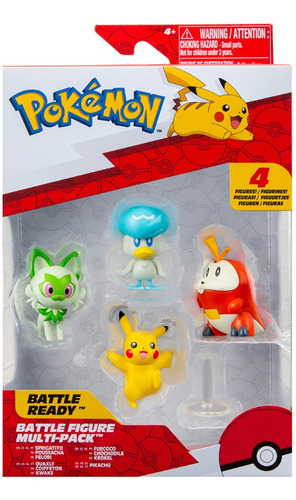 4 Figuras Pokemon Set Battle Ready 5 Cm Jazz Wares