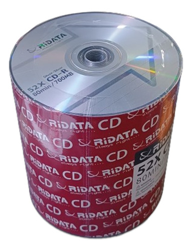 Torre Cd -r Pack 100 Unidades Ridata 52x 700mb 80min