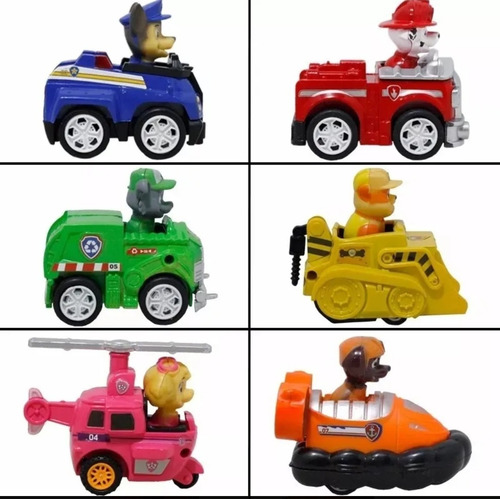 Set 1: Paw Patrol - 5 Figuras Articuladas Luminosas