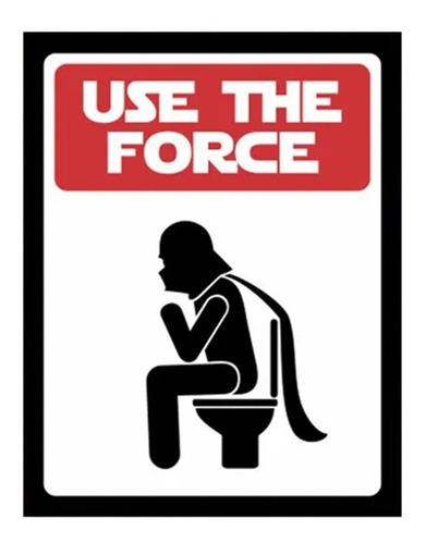 Placa Decorativa Quadro Geek Star Wars Use The Force