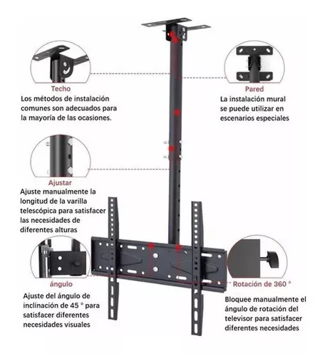 Soporte de pared Universal para TV L74A, giratorio, inclinación de