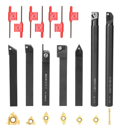 Kit De Herramientas De Torno 7pcs 12mm Para Acero