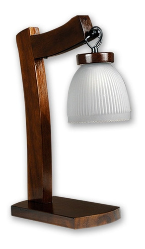 Velador Lampara Mesa Led Madera Vintage  Carilux