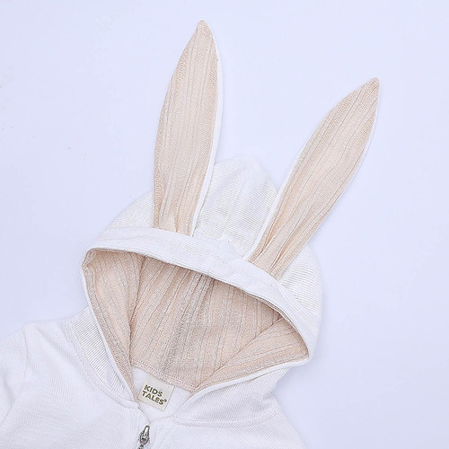 Invierno Bebé Niñas Conejo Cremallera Con Capucha