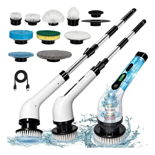 Mop Elétrico 9 Em 1 Escova Esfregão Limpeza Giratório 360