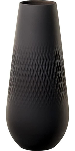 Villeroy & Boch Collier Noir Tall Vase : Carre, 4.5 In, Blac