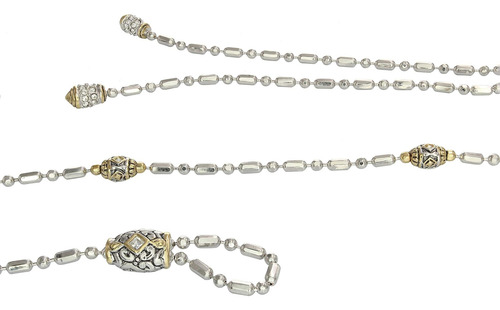 Collar De 24 Piezas Hecho A Mano Con Engaste De Pavé De Y En