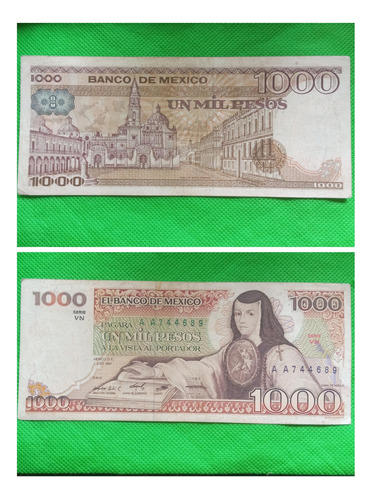 Billete De 1000 Pesos De Méjico. 1984.