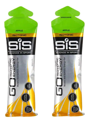 Pack 2 Gel Go Isotonico Sis Running Ciclismo Deporte Sabores