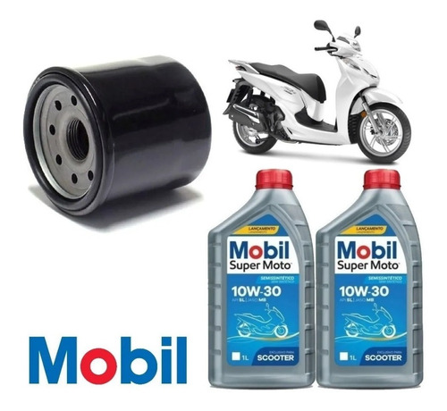 Kit Troca De Óleo Sh 300 Mobil 10w30 Semissintético Ffp004