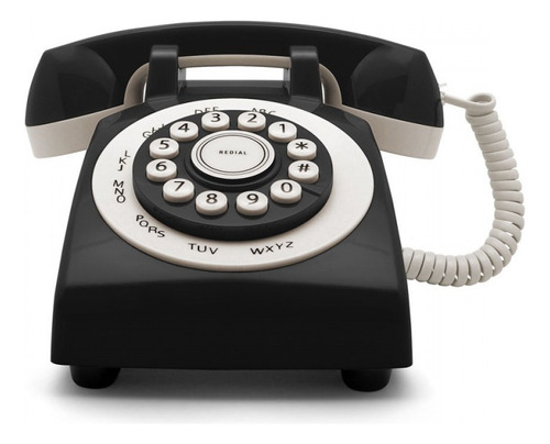 Telefono Retro Phone Vintage Negro
